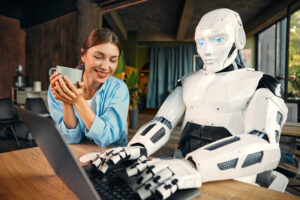 robot-and-woman-working